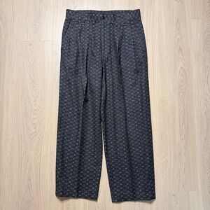 Vintage Gianni Versace Wool High Waist Pleated Pattern Trousers Mens W33 Gray